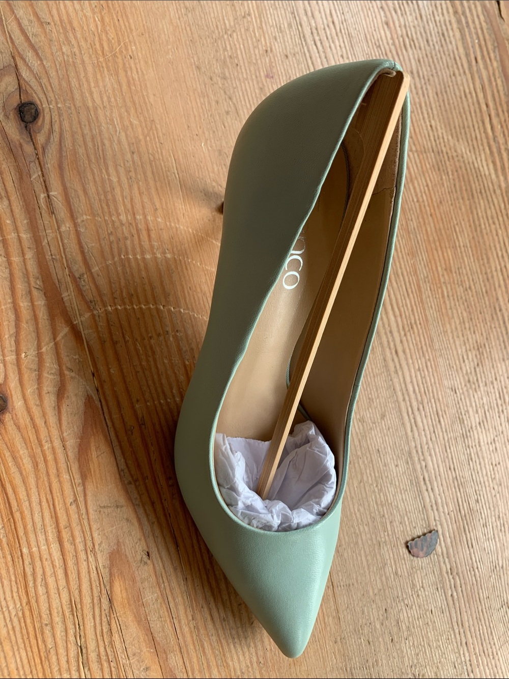 Sea foam green pump